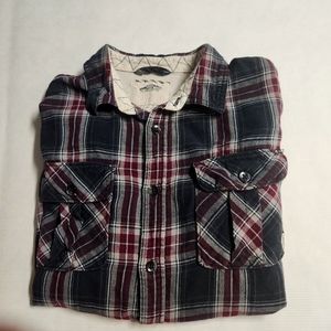 Vans Flannel Shirt Adult M Button Up Multicolor Plaid Long Sleeve Skater